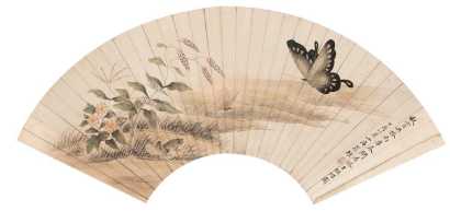 翁雒 丁酉（1897）年作 蛱蝶图 册页